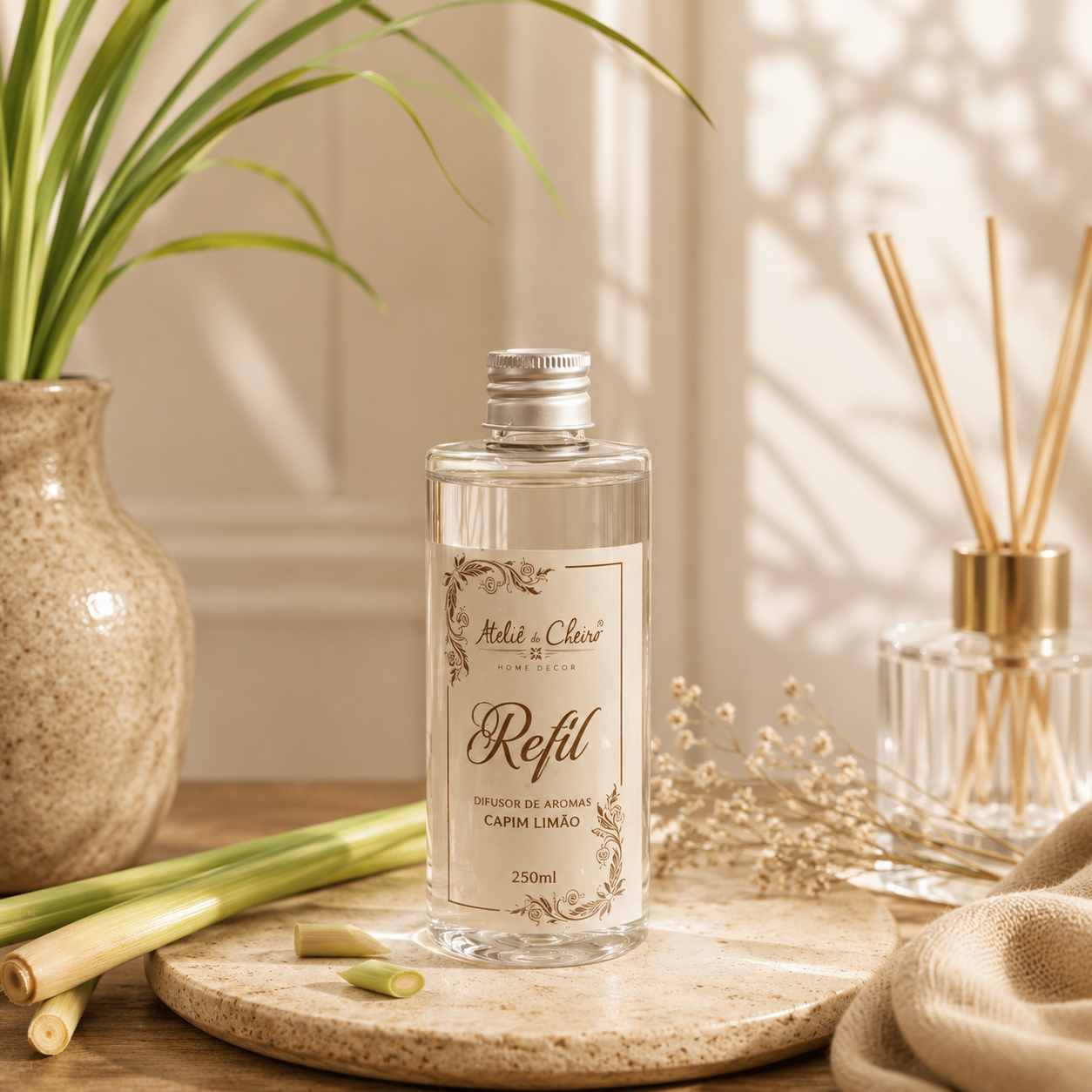 REFIL DIFUSOR CAPIM LIMÃO 250 ML